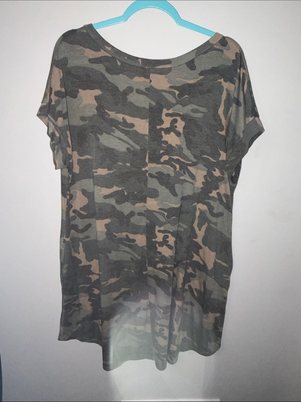 Sweet Pea Soft Camo V-Neck Dress - Olive Taupe - Picture 3 of 3